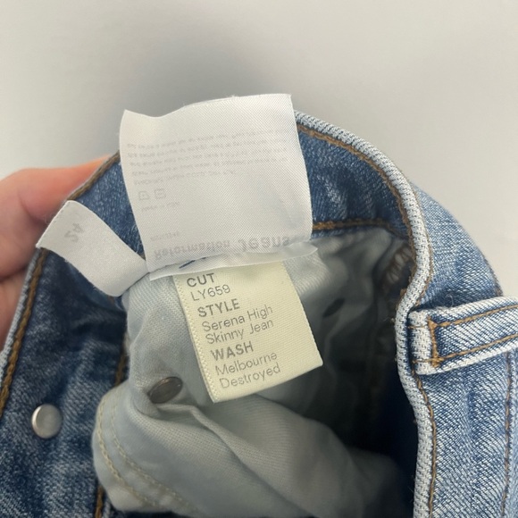 Reformation Women's Serena High Skinny Jeans Size 24 Melbourne Destroyed - Picture 5 of 5